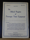 Official Register of Passenger Train Equipment Issue #32 March 1967