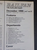 Railfan & Railroad Magazine 1988 December BN Marias Pass Dixie Streamliners Fris