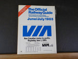 Official Railway Guide 1985 June July North American Travel Edition sc