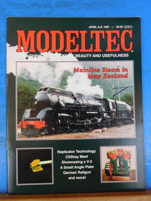 Modeltec 1997 April Magazine New Zealand mainline steam V-3 steam engine