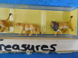 Preiser HO figures #0622 3 lions 2 males 1 female