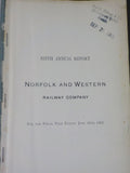 Norfolk and Western Railway Annual Report 9th June 30 1905 FOLD OUT MAP