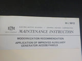 EMD Maintenance Instructions MI 9612 Application of improved auxiliary generator