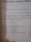 Delaware Railroad Company Annual report 1906 October 31