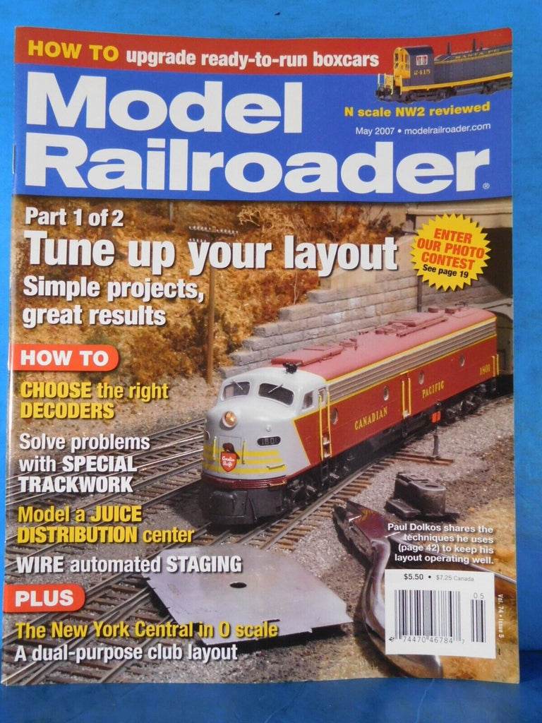 Model Railroader Magazine 2007 May Tune up your layout Juice distribut ...