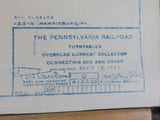 Blueprint PRR Railroad Turntables Overhead Current Collector Connect Box 412200