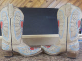 Corral Teen Boots size 4 1/2T Stk #1031 Angel Wings Hearts Embroidered Western C