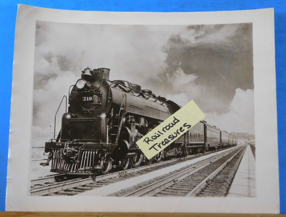 Photo Reading Locomotive #210  Date and location unknown. Approx. 8 X 10 Inches