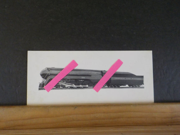 Photo Builder’s Card Norfolk & Western Locomotive #600 N&W