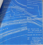 Lehigh Valley Railroad Land Appraisal and blueprints Mill Hollow Branch 1930s
