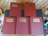 Trains Magazine Binders Five binders with rods  USED