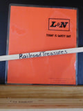 L&N Today is Safety Day Lot of 6 plastic sleeves for employee timetablles