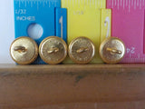Button Conrail Waterbury Lot of 4 small gold in color