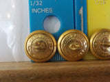 Button Frisco Waterbury Small lot of 4 small Gold in color