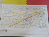 Map Burlington Northern Kansas State Railroad Map 1983 August