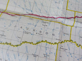 Map Burlington Northern South Dakota State Railroad Map 1983 August