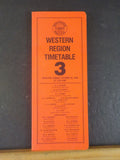 Southern Pacific Employee Timetable #3 Western Region 1989 October 29