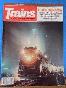 Trains Magazine 1980 March All color photo section Greensboro NC Signal tests