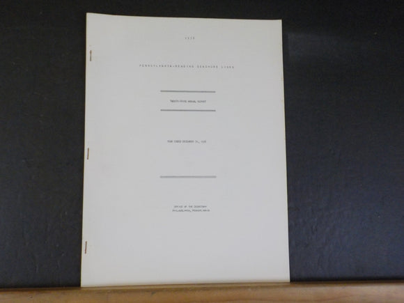Pennsylvania-Reading Seashore Lines annual report 1956 23rd annual