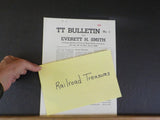 TT Bulletin #1 From Everett H Smith Precision American TT Scale Model Railroad