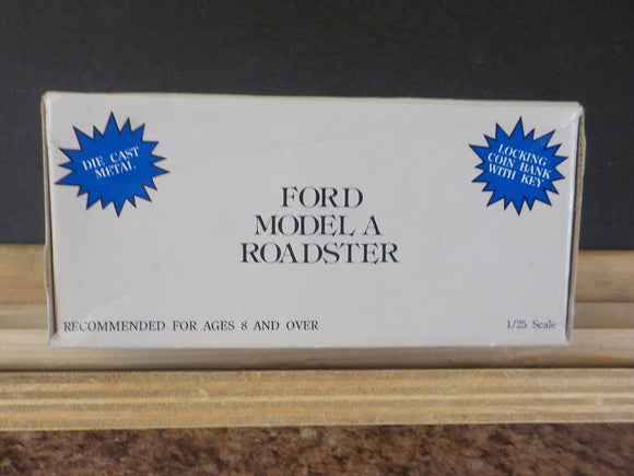 Liberty Master Mechanic Ford Model A roadster 1/25th scale Locking bank OB