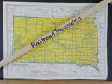 Map South Dakota Tennessee Alabama showing railroads