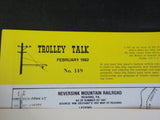 Trolley Talk #149 1982 February Neversink Mountain Railroad, 1897 map & info