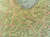 Map Penn Central Railroad January 1970 Trackage Rights Associated Lines