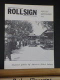 Rollsign Magazine of New England Transit News 1972 Aug Sept Diamond Jubilee Of A