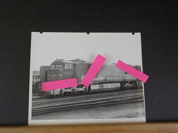 Photo Santa Fe Locomotive #8002  8 X 10     Black & White