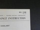 EMD Maintenance Instructions MI 1748 Rev B Engine Coolant
