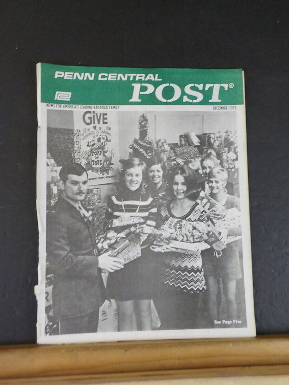 Penn Central Post Employee Magazine 1973 December Back cover missing