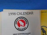 Great Northern Railway Historical Society Calendar Lot of 6 1990, 1995-1999