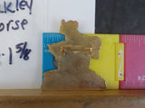 Jaycees Nebraska Anie Oakley standing in front of white horse  PIN
