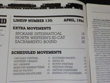 CTC Board Railroads Illustrated #130 1986 April Spokane International NW SD-cat