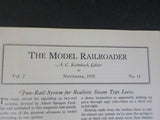 Model Railroader Magazine 1935 November Two rail system for realistic steam type