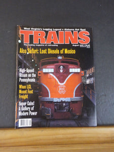 Trains Magazine 1993 August Lost diesels of Mexico Super Cabs High speed steam o