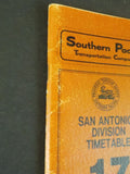 Southern Pacific Transportation Co Employee Timetable San Antonia Div #17 1985