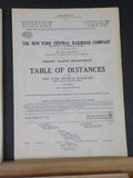 New York Central West Shore RR Table of distances  1935-1948