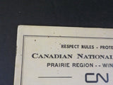 Canadian National Railways Prairie Reg Winnipeg Area Employee Timetable #10 1962