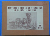 Historic Engines of Yesterday on Cocktail Napkins Set of Eight Railroad Engines