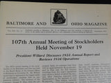 Baltimore & Ohio Employee Magazine 1934 December B&O cover Winter in Stony Creek