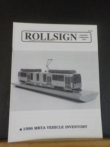Rollsign Magazine of New England Transit News 1997 January February MBTA vehicle