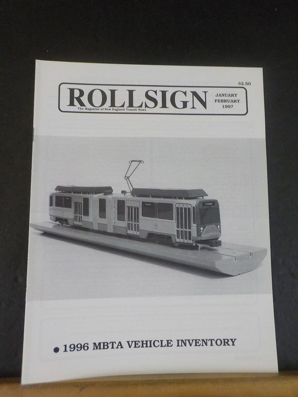 Rollsign Magazine of New England Transit News 1997 January February MBTA vehicle