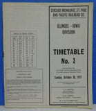 Chicago Milwaukee St Paul & Pacific ETT #3 1977 IL Iowa Employee Timetable