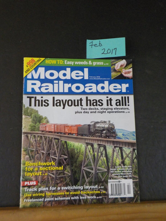 Model Railroader Magazine 2017 February Easy weeds & grass This layout has it al
