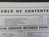 Burlington Route System Public Timetable 1957 May-October