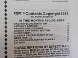 Pacific News #229 1980 November Sierra Railway Amtrak Birthday Camera Car