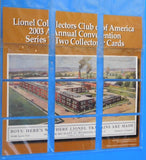 LCCA Collector card Series #2 Lionel Postwar Catalogs Lot of 12 Cards w/ binder