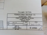 Blueprint PRR Co. Sunnyside Yard Pullman Section Basement 1 & 2 PRR